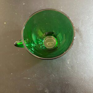 SC-01-TG – Green Depression Glass Small Cup – Vintage 1930s – Non-Uranium – Teac